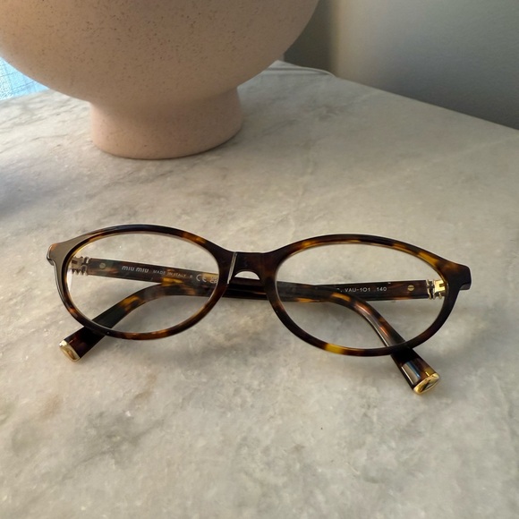 Miu Miu Brown Tortoise Glasses 09XV - Picture 1 of 9